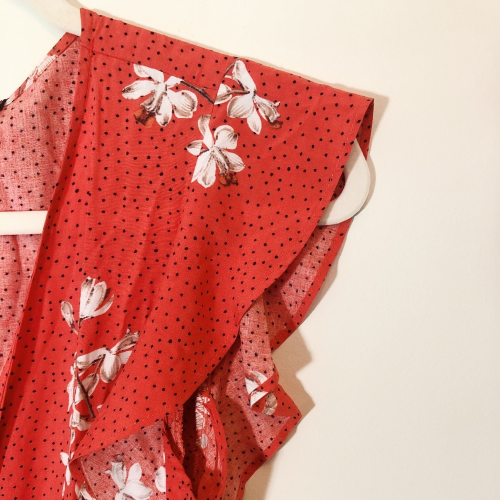 Poppy Polka Dot Wrap Blouse